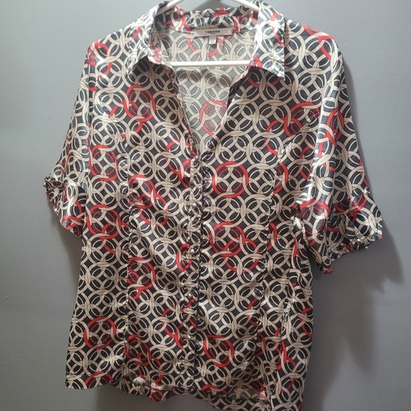 Vertigo Paris Geometric Short Sleeve Shirt XL - Picture 1 of 5